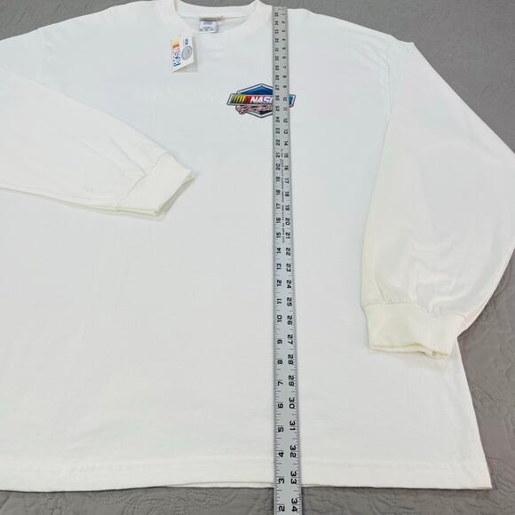 Vintage Nascar Shirt‎ Mens XXL White Long Sleeve Big Logo Graphic NWT Racing - Picture 9 of 10